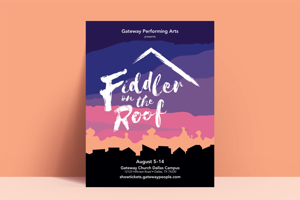 Poster for Gateway Performing Arts' musical theatre production of Fiddler on the Roof